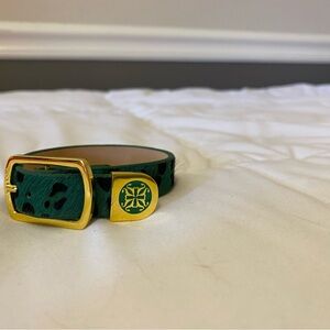 Rustic Cuff Green and Gold Bracelet